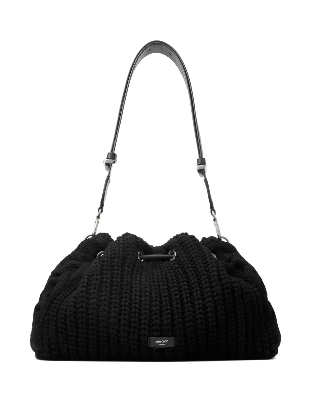 Jimmy Choo Medium Cinch Shoulder Bag In Black