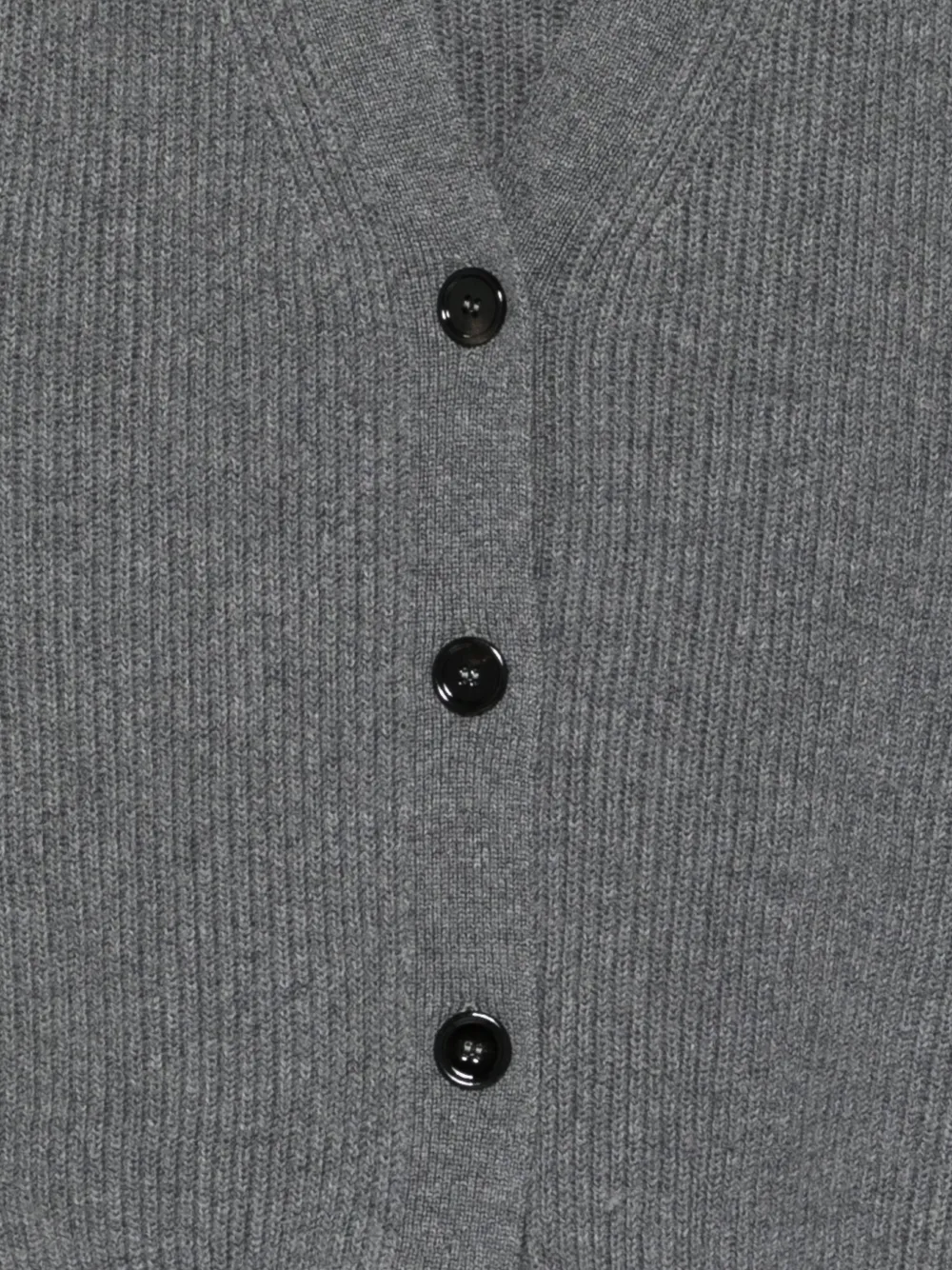 Dondup V-neck Ribbed Cardigan In Gray