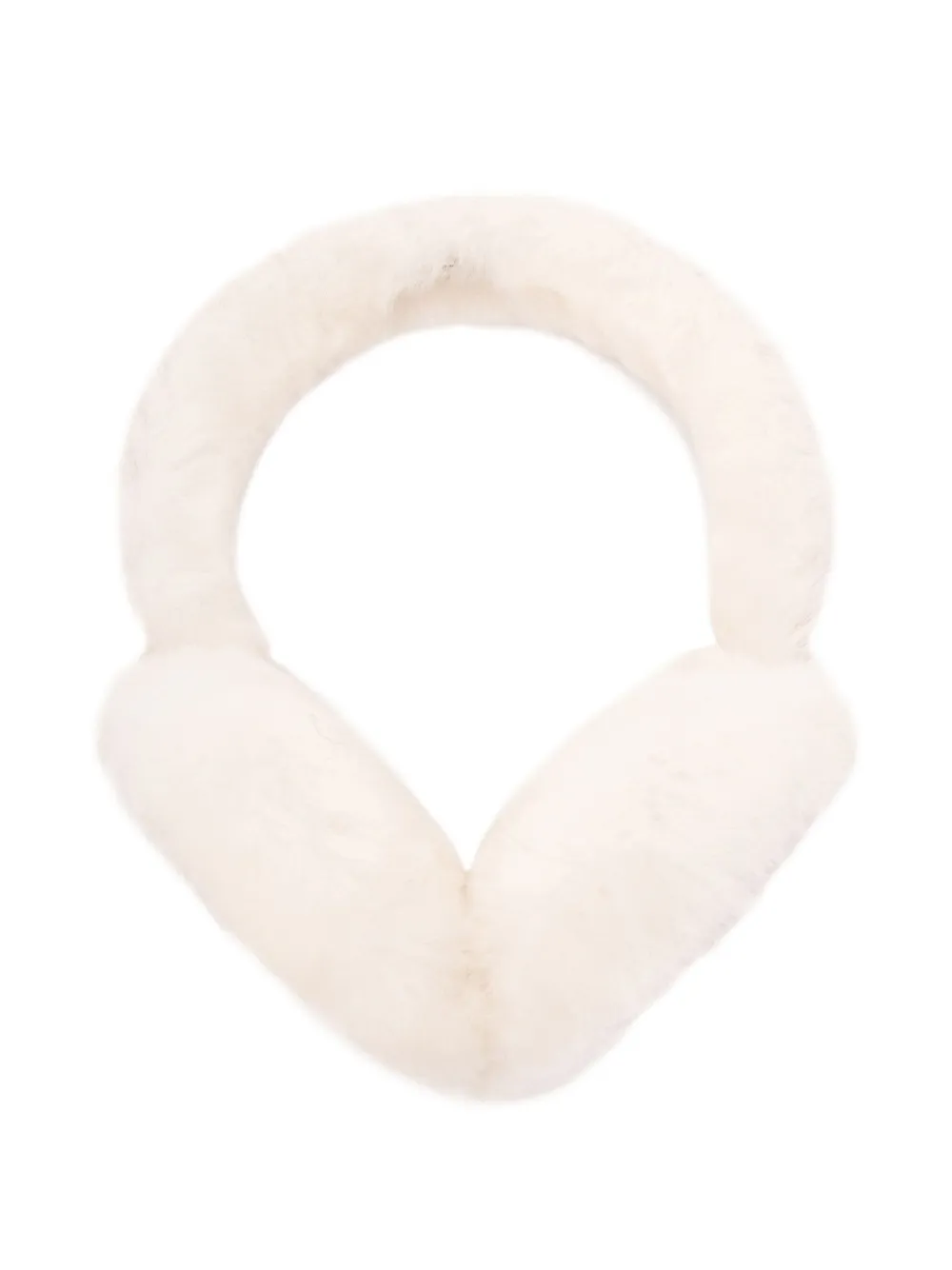 Ugg Sheepskin Logo-embroidered Earmuffs In White