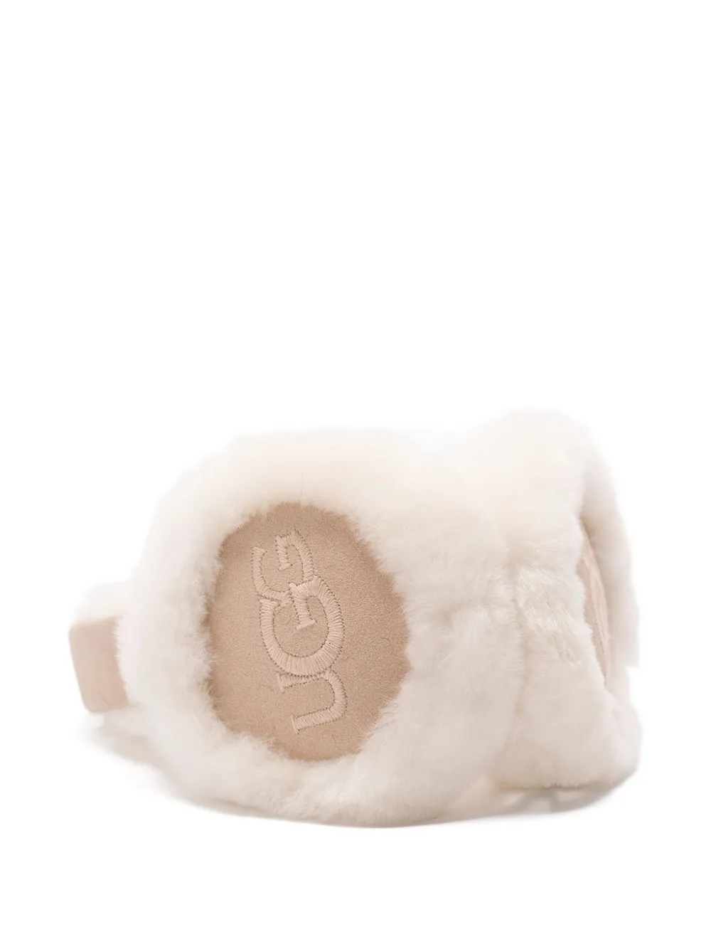 Ugg Sheepskin Logo-embroidered Earmuffs In White