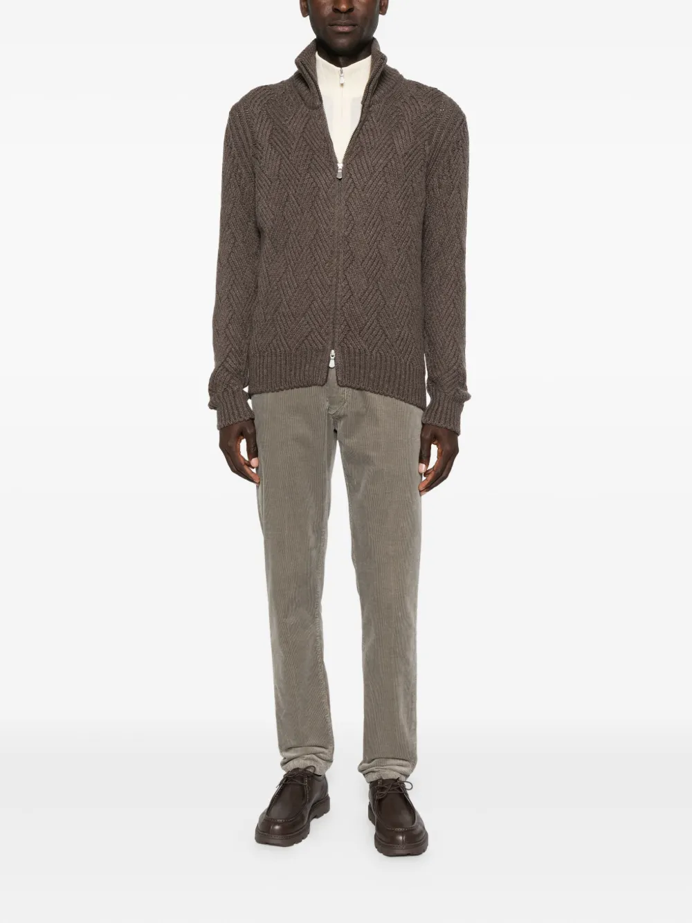 Barba zip-up cardigan | Cardigans | Image 2