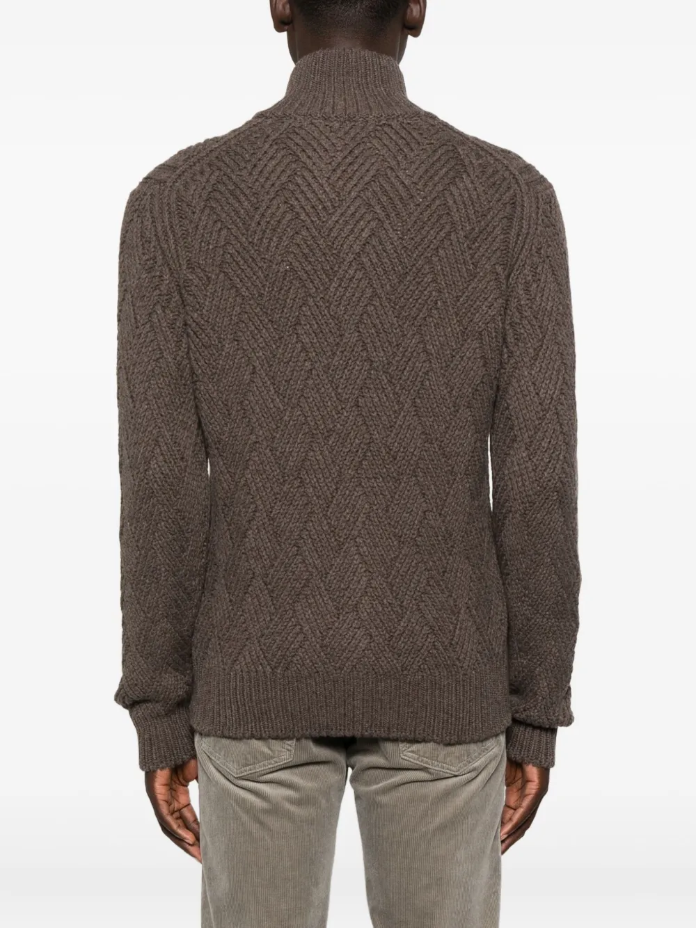 Barba Vest met rits Bruin