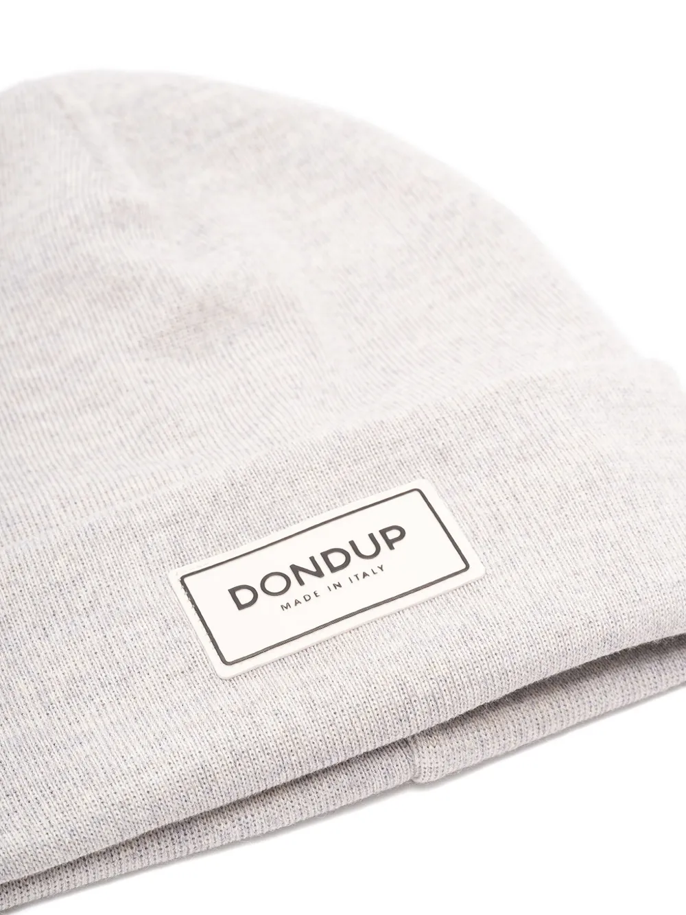 DONDUP logo-label wool beanie hat - Beige