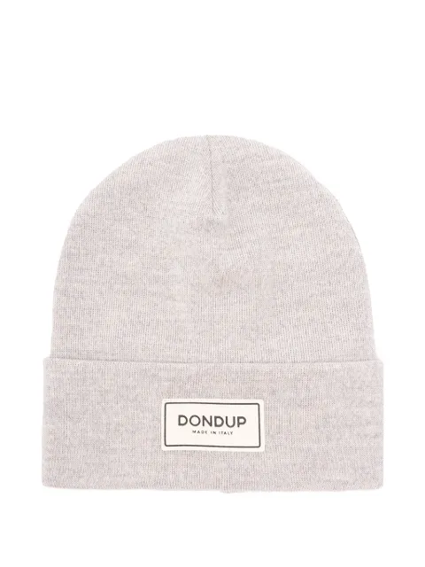 DONDUP logo-label wool beanie hat 