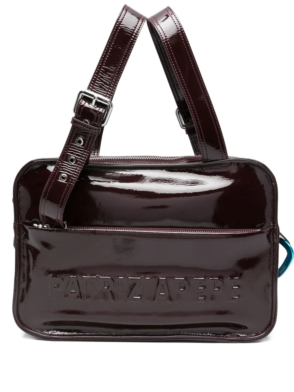 Patrizia Pepe patent-leather tote bag - レッド Patrizia Pepe patent-leather tote bag - レッド