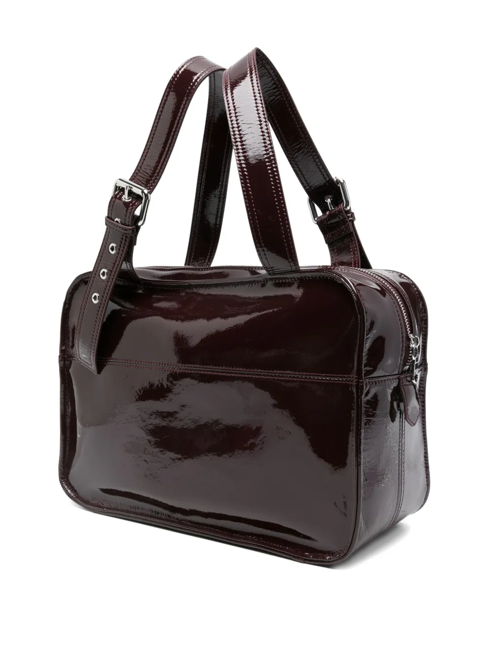 Patrizia Pepe patent-leather tote bag - Rood