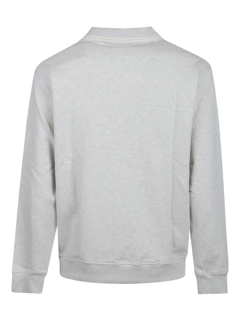 Drôle De Monsieur polo-neck cotton sweatshirt - Grijs