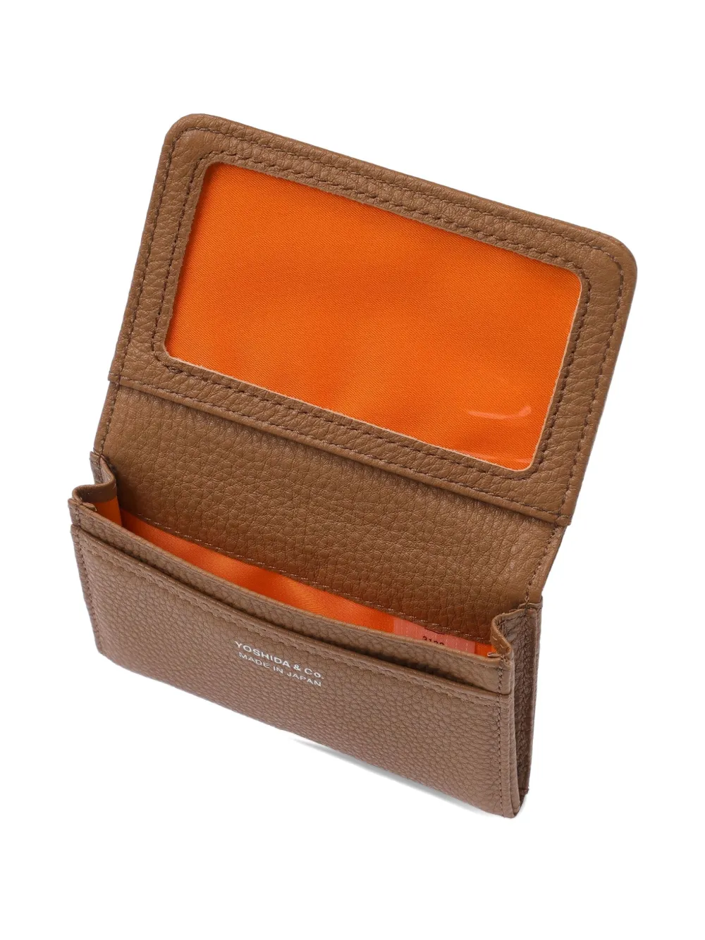 Porter-Yoshida & Co. Leren pasjeshouder Beige