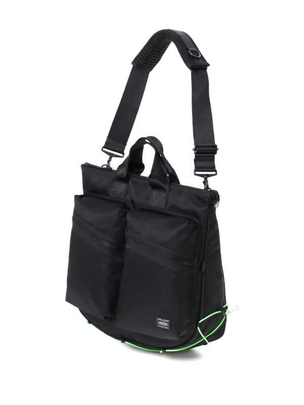 Porter-Yoshida & Co. 2Way Helmet double-pocket Tote Bag | Black