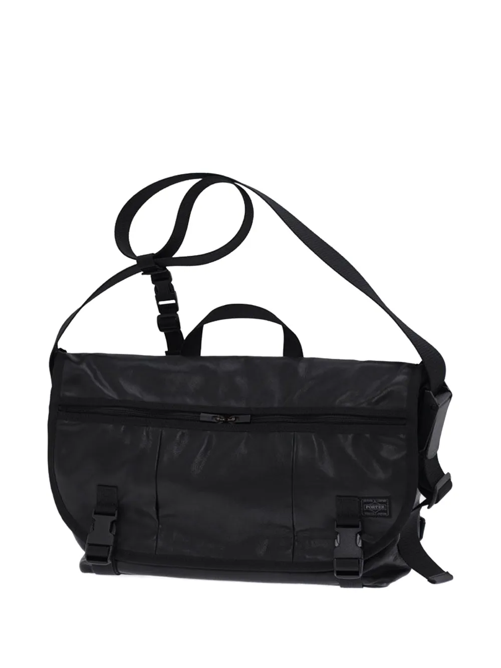 Porter-Yoshida & Co. logo-patch messenger bag | Black | Image 1