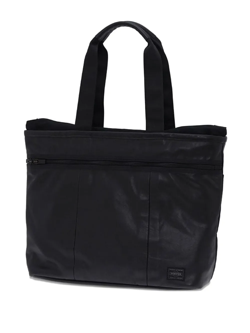 Porter-yoshida & Co Leather Top-handles Tote Bag In Black