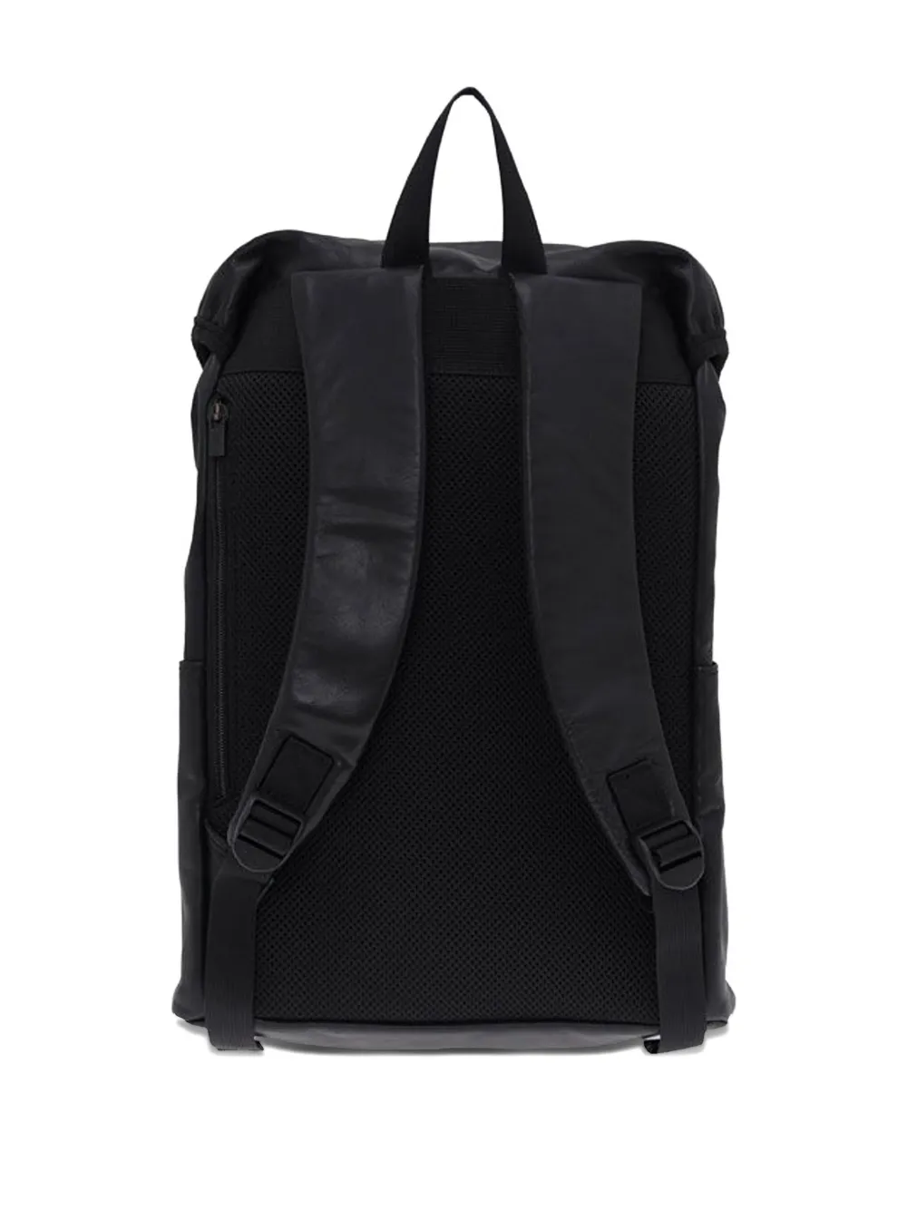 Porter-yoshida & Co Leather Drawstring Backpack In Black
