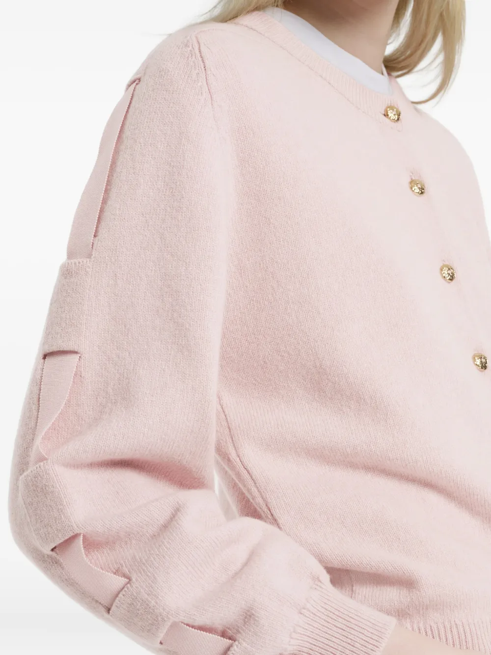 Barrie Vest met strikdetail Roze