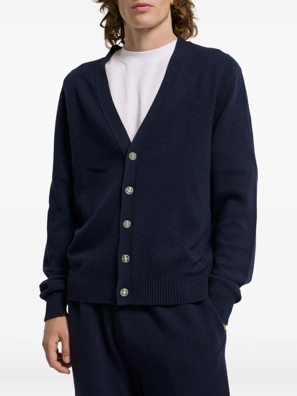 Barrie Vest met V-hals Blauw