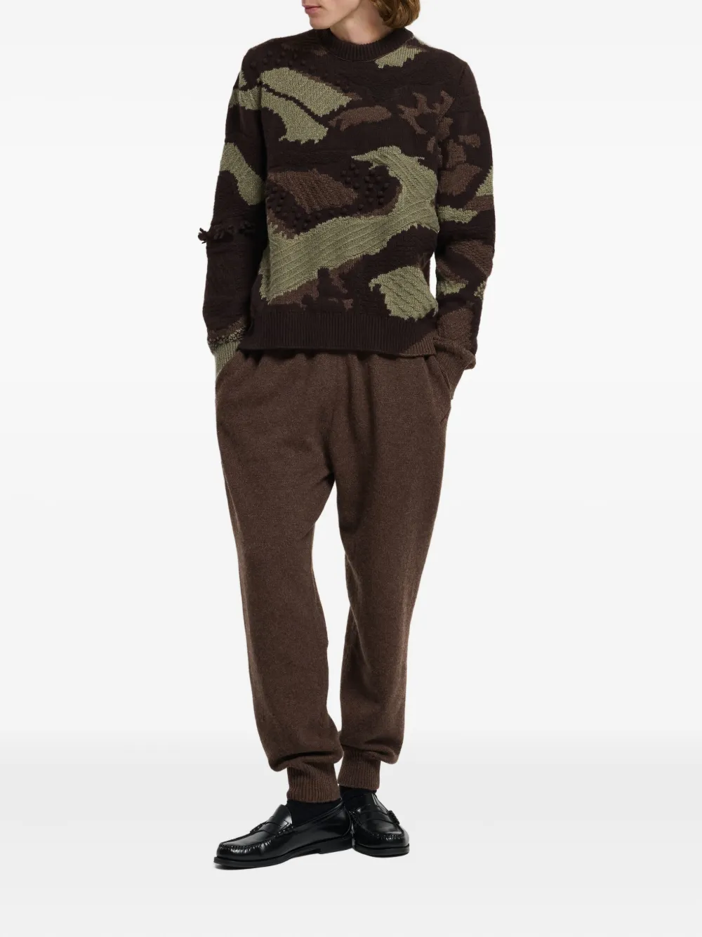 Barrie Intarsia-knit Sweater In Multi