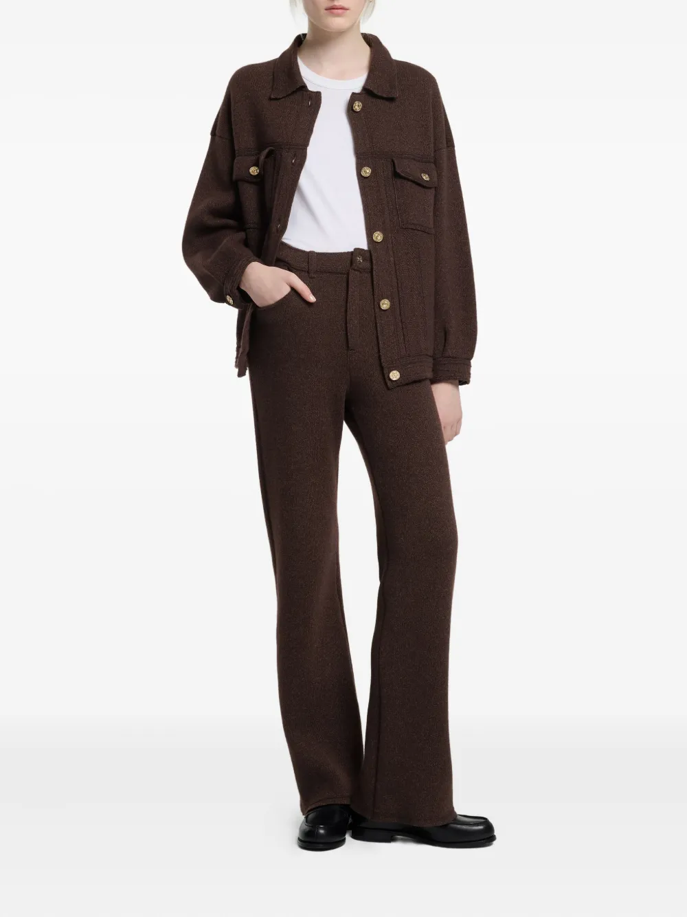 Barrie Knitted Jacket In Brown