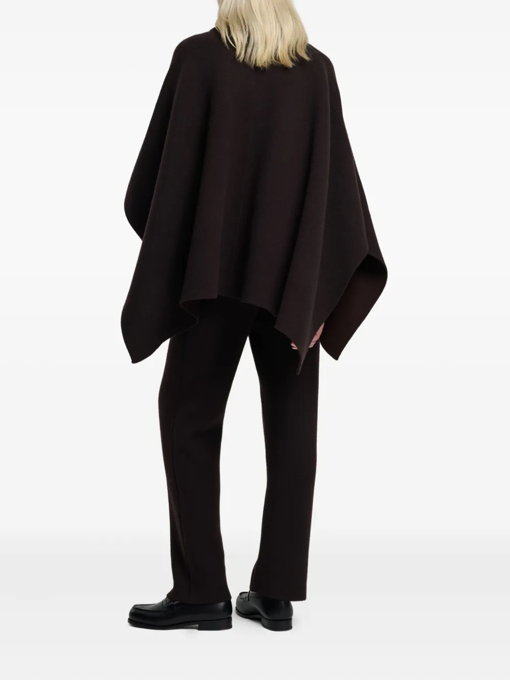 Barrie High-neck Poncho In Brown