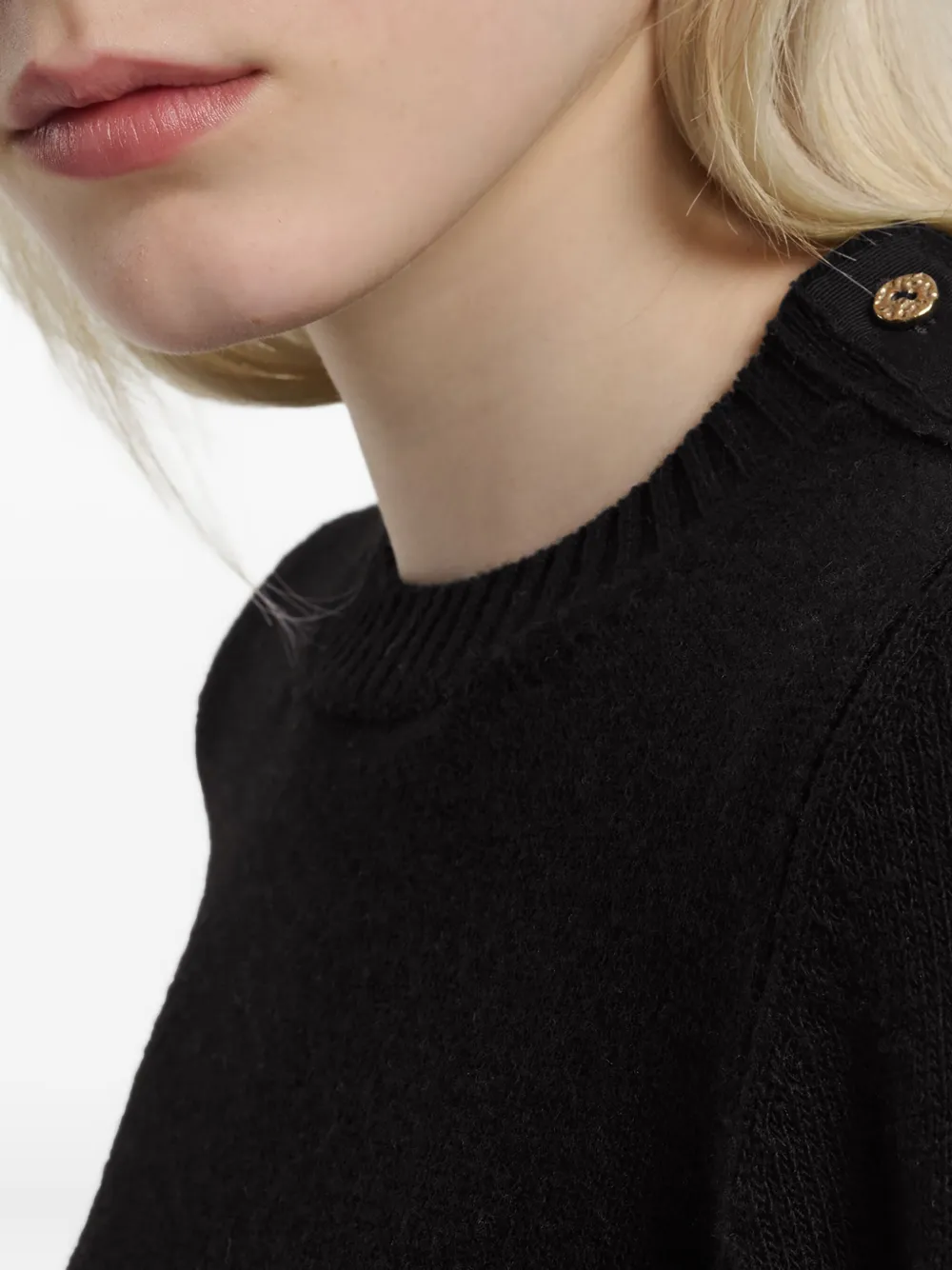 Barrie Trui met lintdetail Zwart