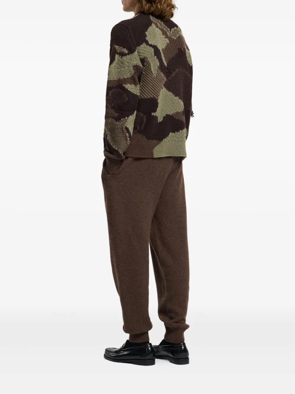 Barrie Gebreide broek Bruin