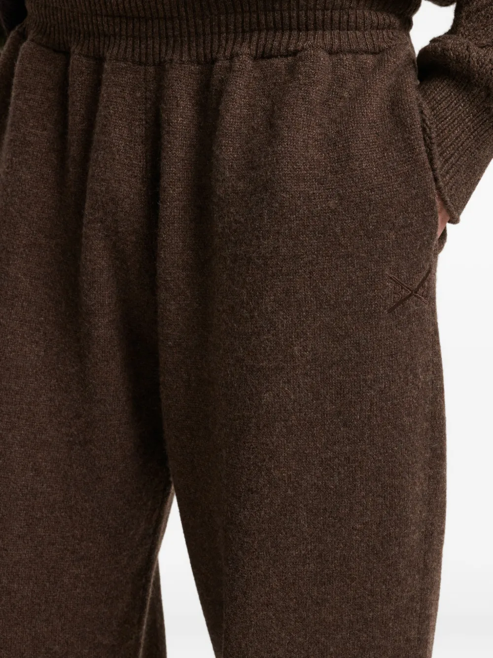 Barrie Gebreide broek Bruin