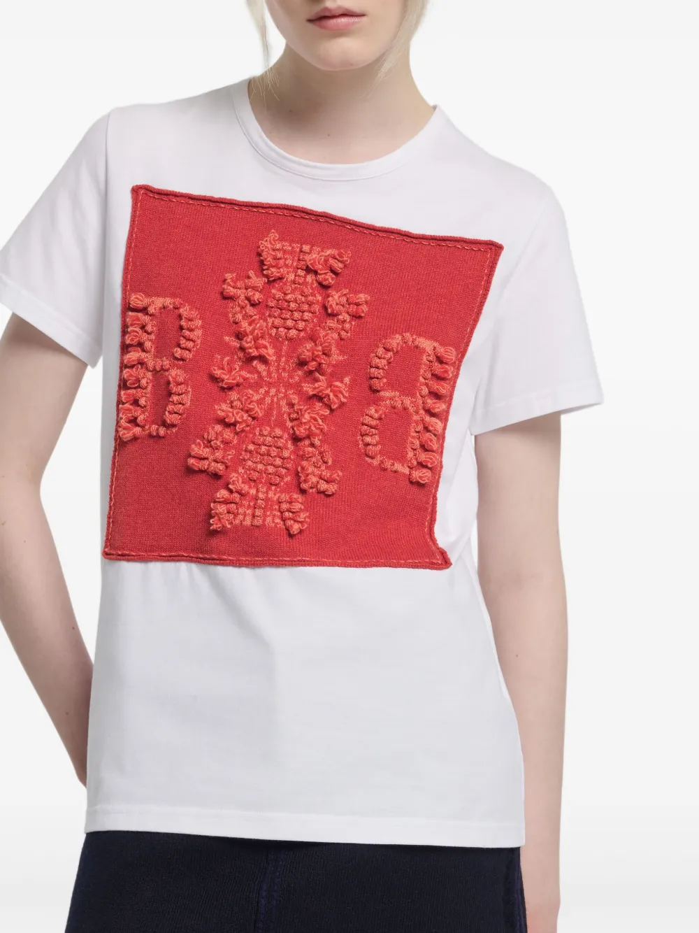 Barrie T-shirt met logopatch Wit