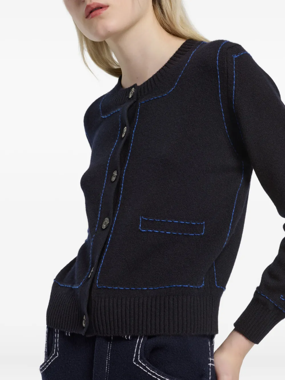 Barrie Vest met contrasterende stiksel Zwart