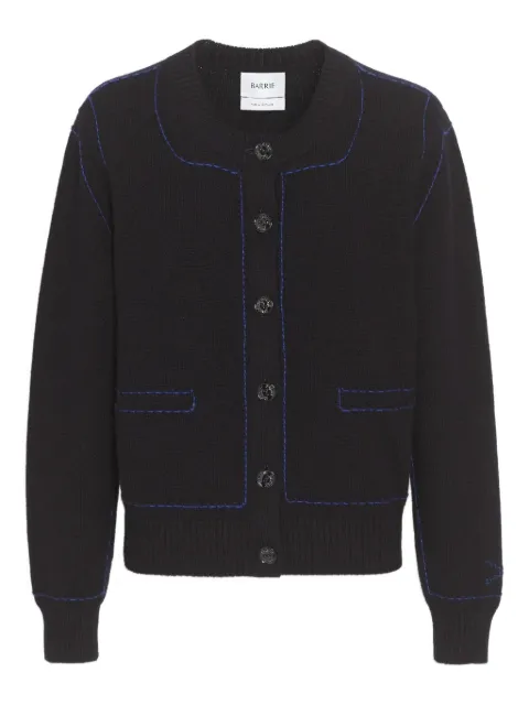Barrie contrast-stitching cardigan
