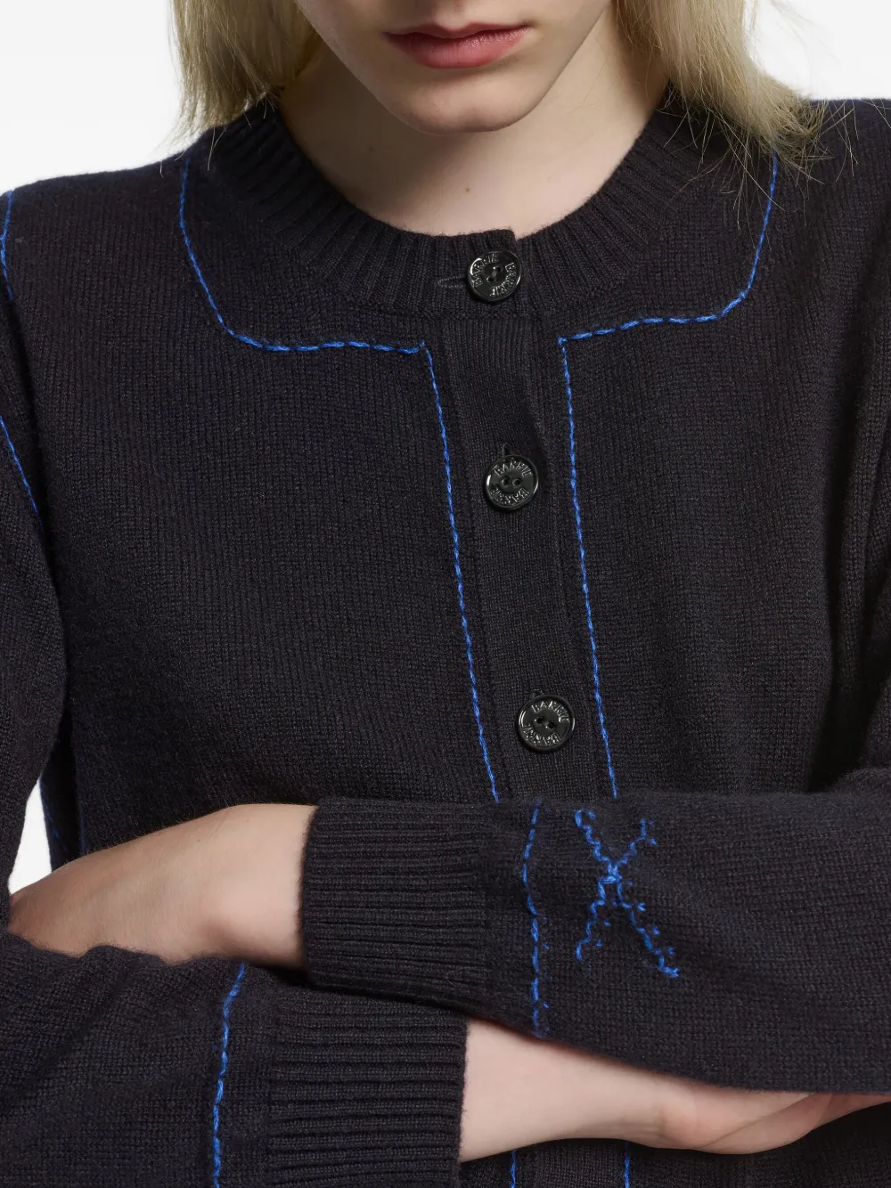 Barrie Vest met contrasterende stiksel Zwart