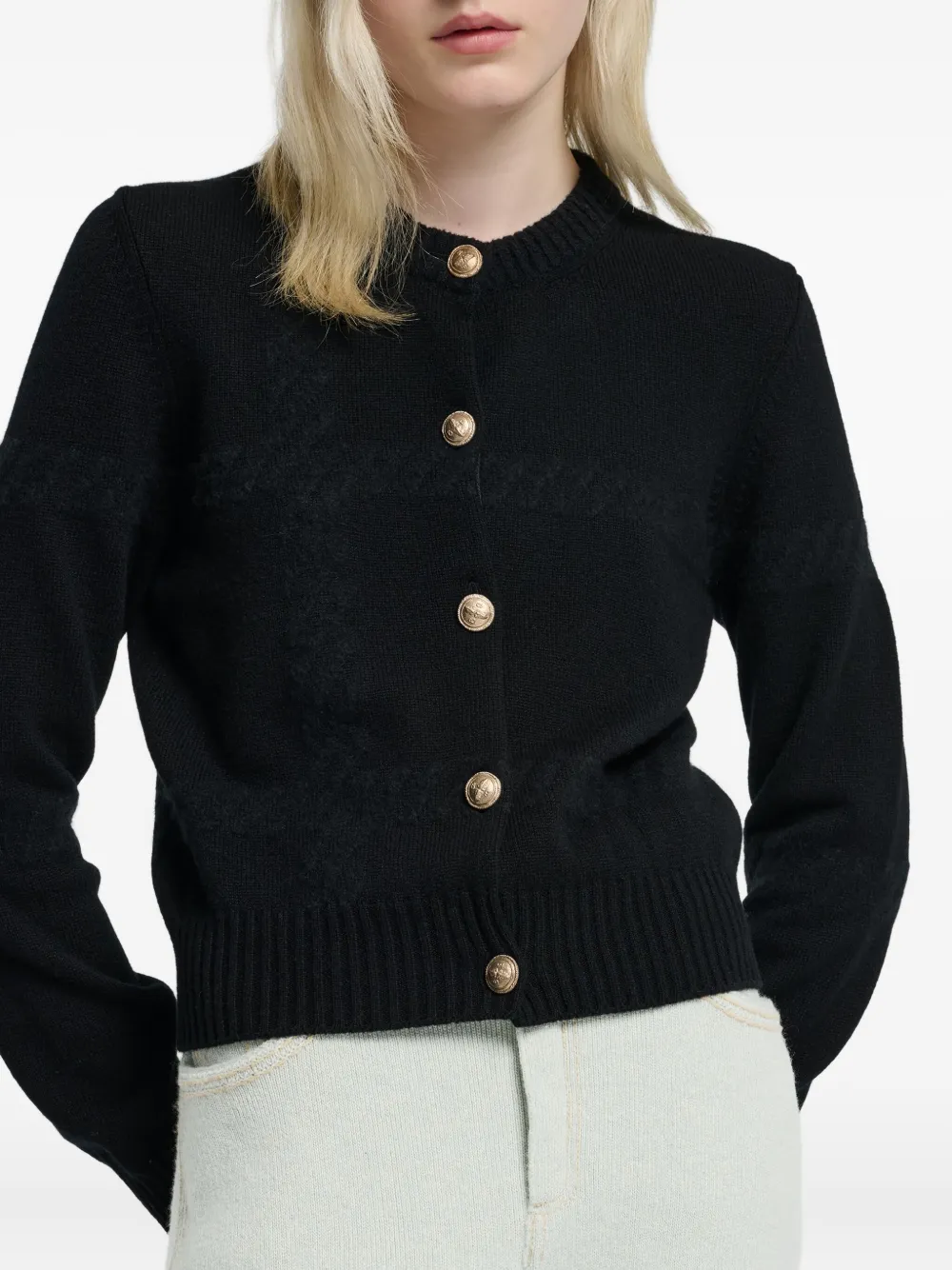 Barrie Cropped vest Zwart