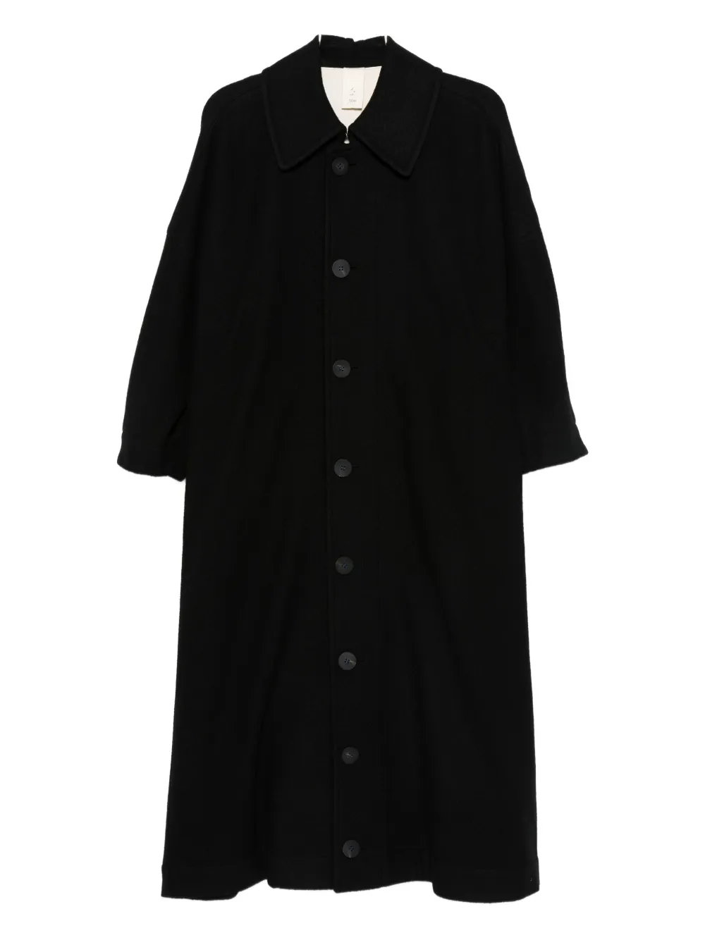 SOH single-breasted coat - ブラック SOH single-breasted coat - ブラック