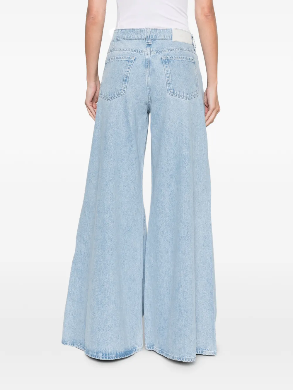 7 For All Mankind Willow Split-detail Jeans In Blue