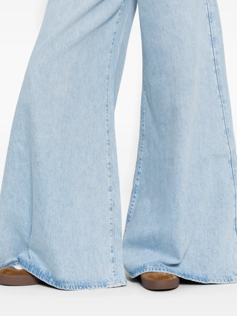 7 For All Mankind Willow Split-detail Jeans In Blue