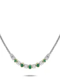 LB Exclusive 18K yellow and white gold emerald and diamond necklace - Silver