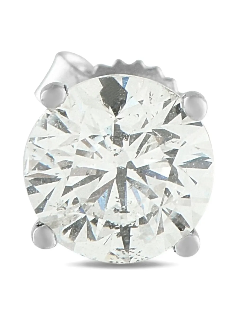 LB Exclusive 14K white gold diamond stud earrings | Image 2