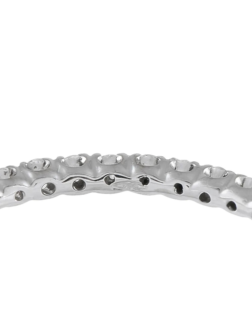Pre-owned Lb Exclusive 18k White Gold Eternity Diamond Ring In Silver