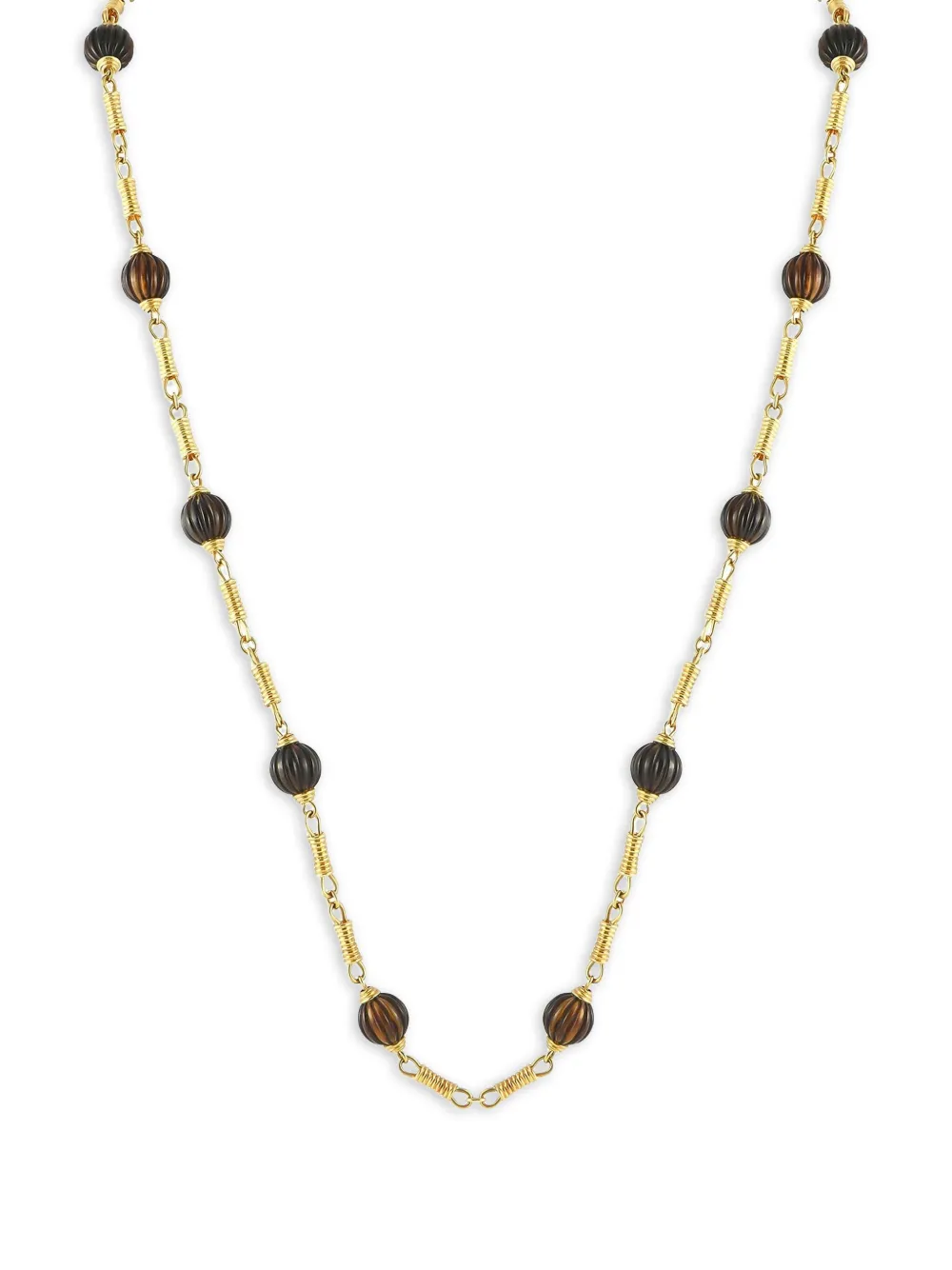 Fred of Paris 18K yellow gold tigers eye necklace - ゴールドトーン Fred of Paris 18K yellow gold tigers eye necklace - ゴールドトーン