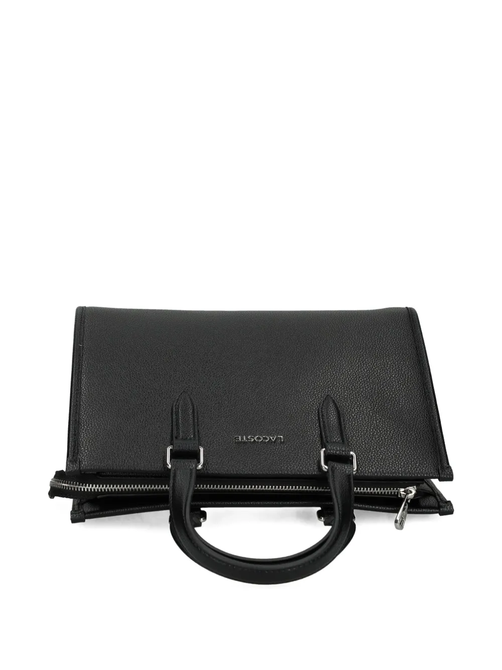 Lacoste Logo Motif Tote Bag In Black