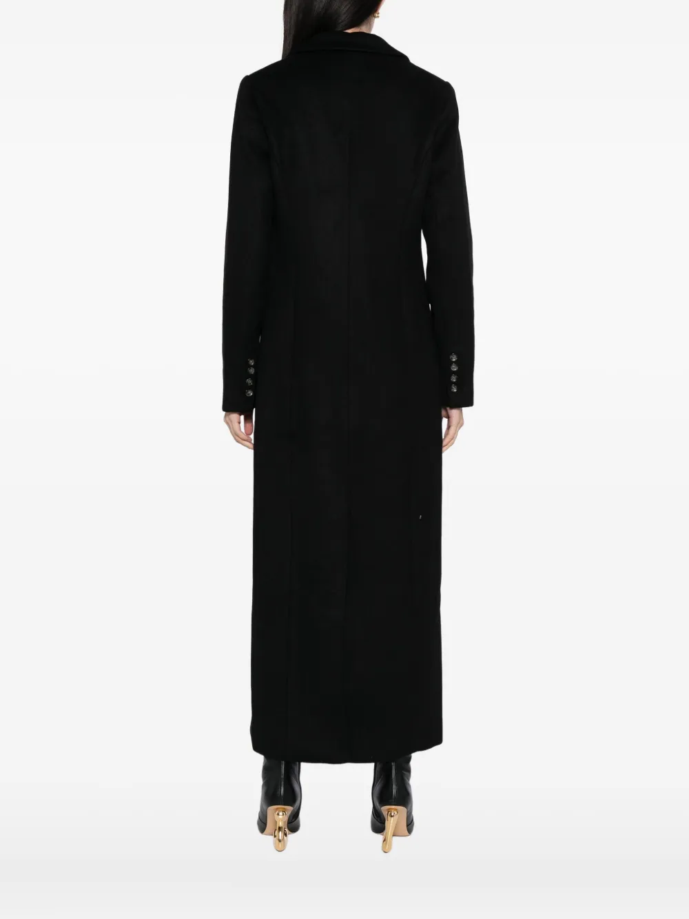 Favorite Daughter The Simon Double Breasted Longline Coat In Black