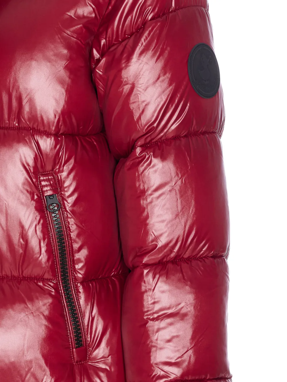 Save The Duck Padded Hooded Coat In Red