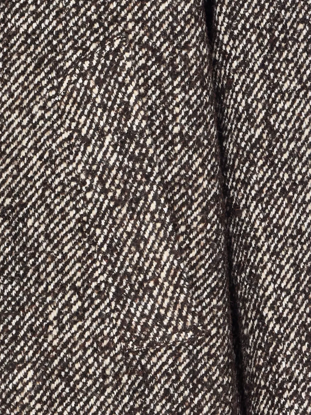 Nn07 Chevron Motif Long Sleeve Coat With Pockets In Brown
