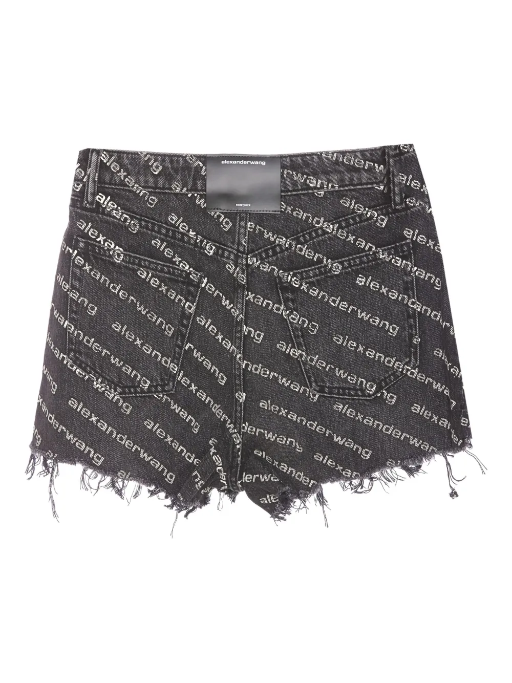 Alexander Wang logo-print frayed shorts | Short Shorts | Image 2