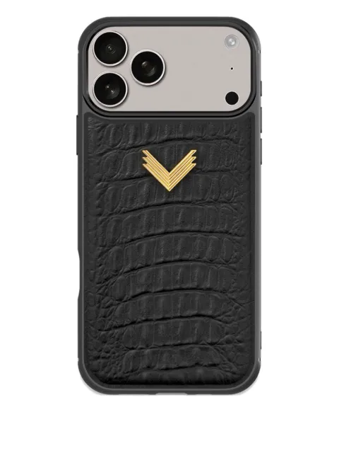VELANTE iPhone 17 Pro Max cover i læder med logoplade