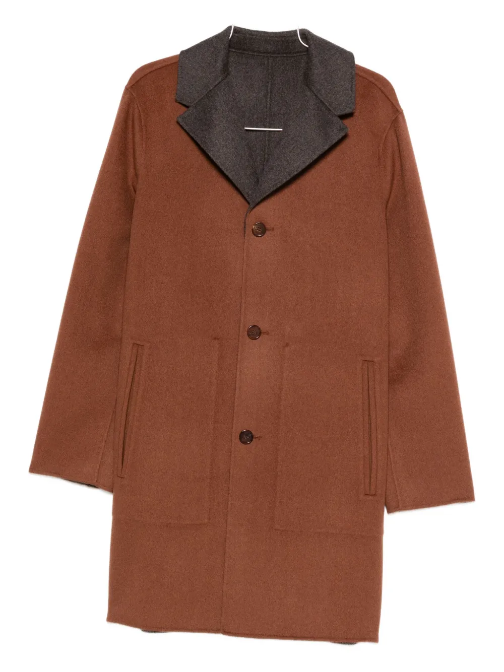 ALICIA AUDREY button-fastening coat | Brown | Image 1