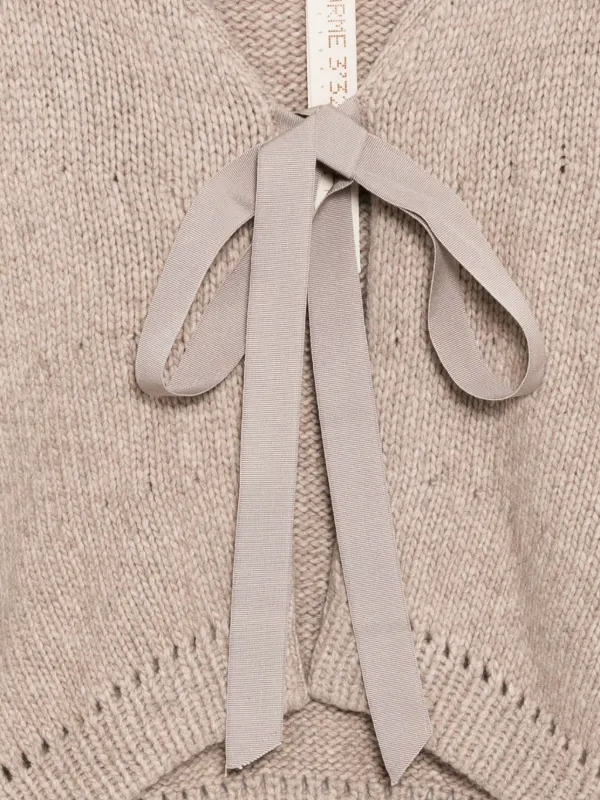 forme d’expression linen cardigan Forme D'expression Rounded Cardigan | Neutrals | FARFETCH JO