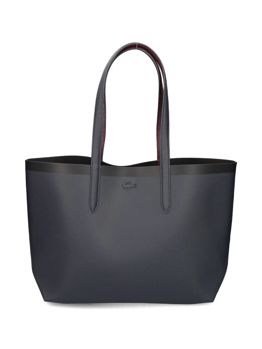 Lacoste embossed handle tote bag - Rood