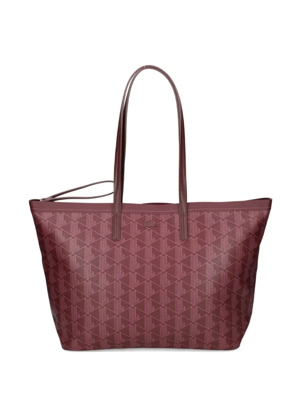 Lacoste embossed handle tote bag | Red | Image 1