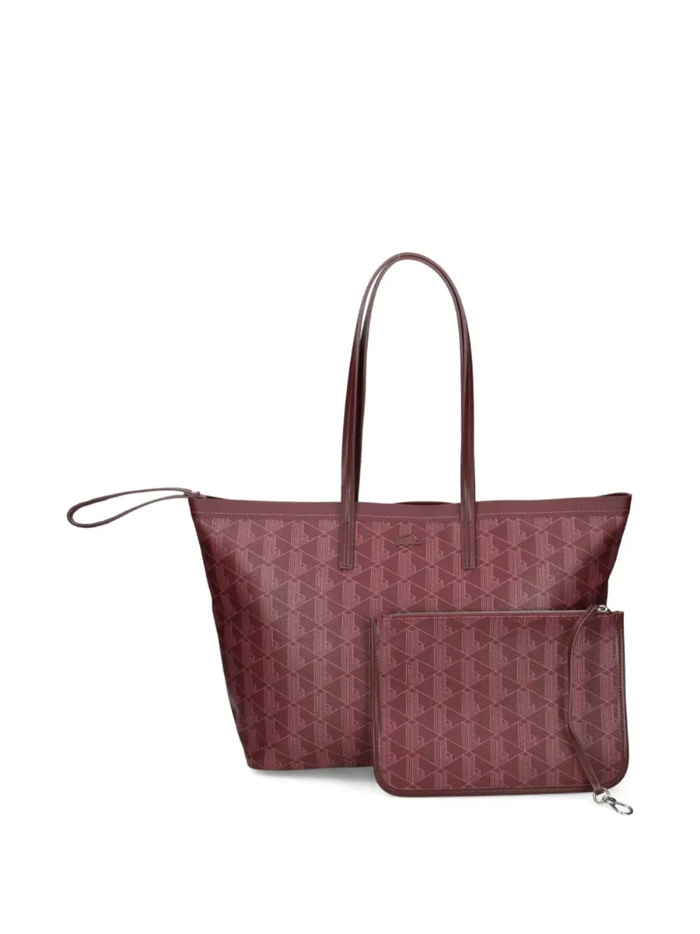 Lacoste Shopper met reliëf Rood