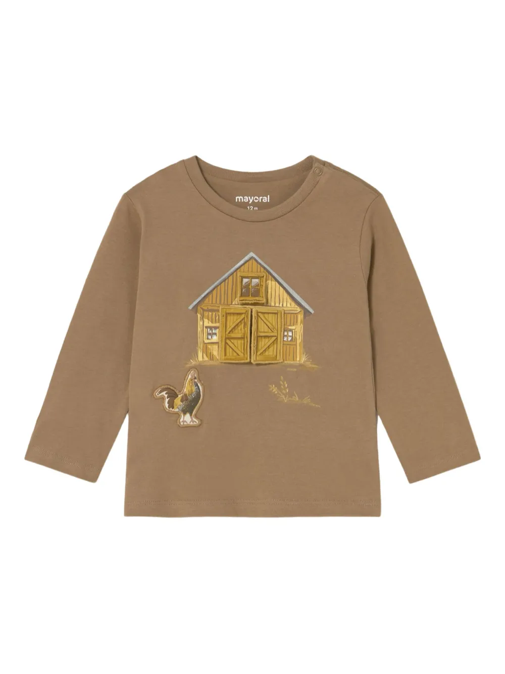 Mayoral interactive farm T-shirt | Brown | Image 1