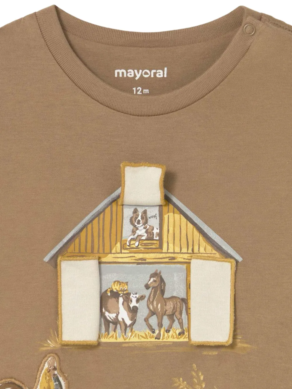 Mayoral Interactive Farm T-shirt Bruin