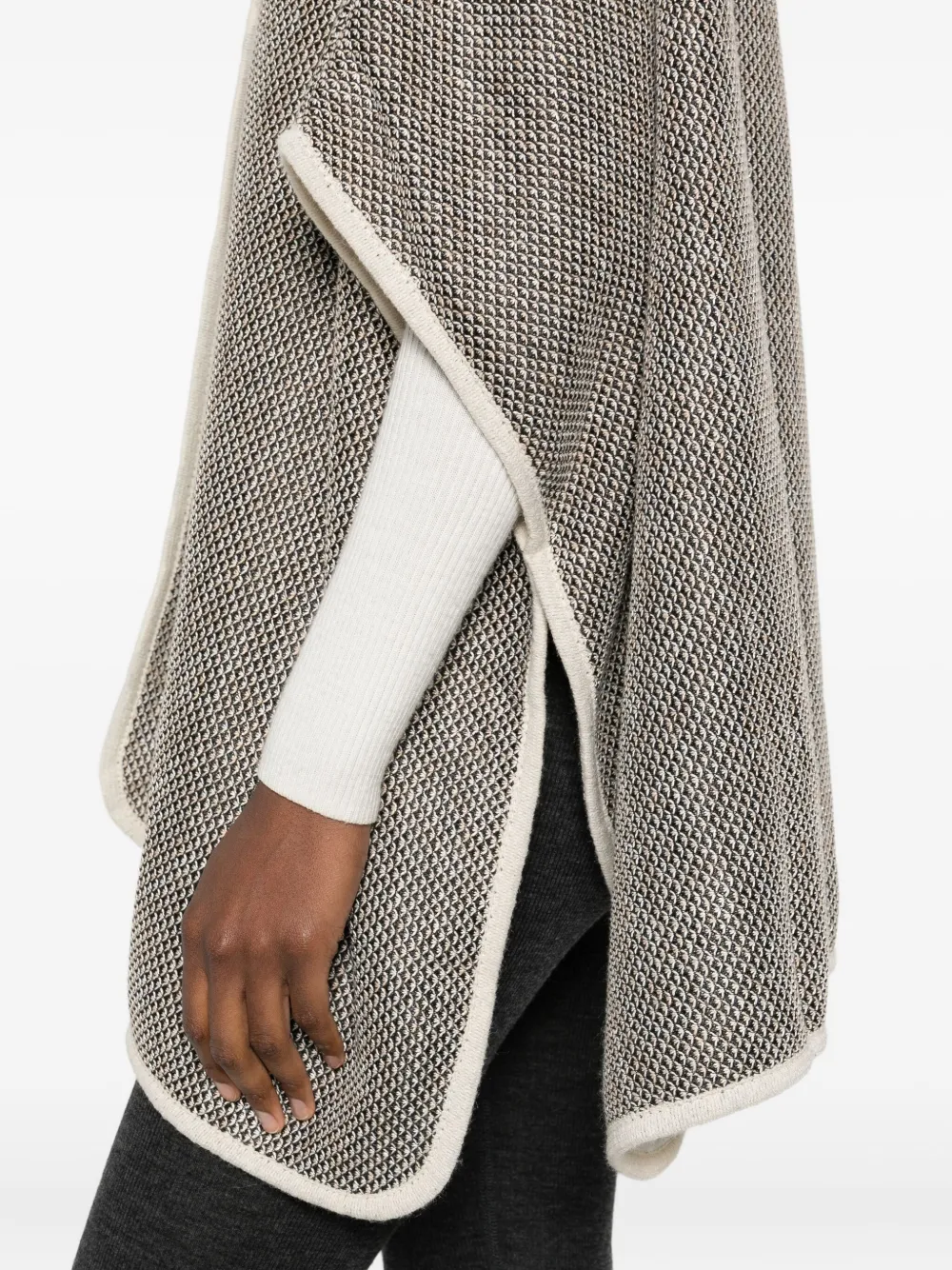 Blugirl Fur-collar Cape In Black